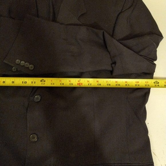 Gianfranco Ruffini Super Fine Wool Blazer Black Jacket Suit Coat Size 46L - Picture 7 of 10